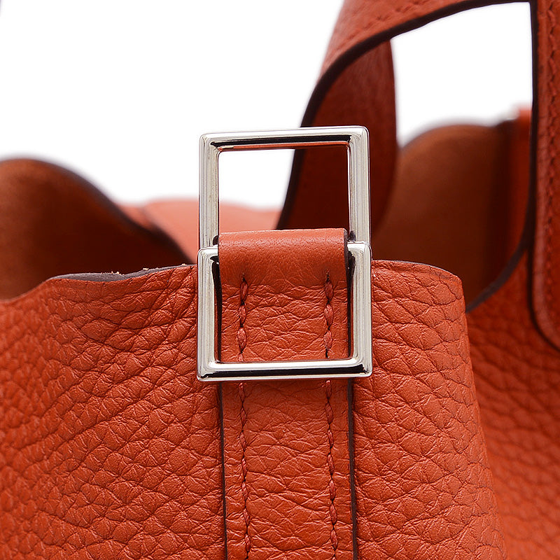 ピコタンロック MM 22 トリヨン テールバテュー シルバー金具 X刻印 ハンドバッグ