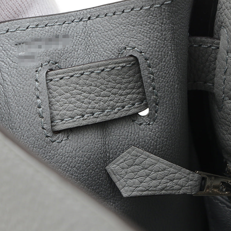 ケリー28 内縫い トゴ ブルーグラシエ シルバー金具 W刻印 ハンドバッグ