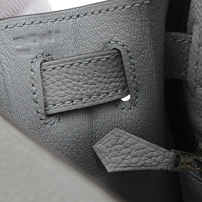 ケリー28 内縫い トゴ ブルーグラシエ シルバー金具 W刻印 ハンドバッグ