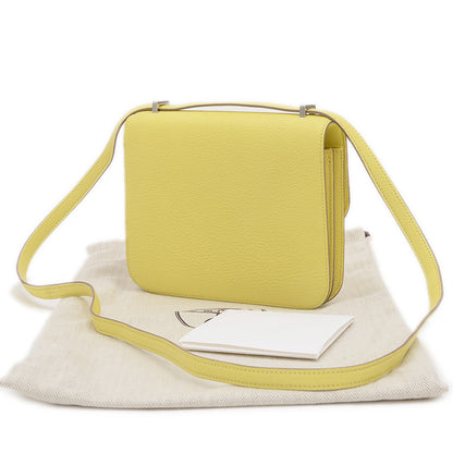 コンスタンス ミニ 18 ミロワール シェーブル リモンチェッロ シルバー金具 W刻印 ショルダーバッグ