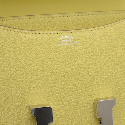 コンスタンス ミニ 18 ミロワール シェーブル リモンチェッロ シルバー金具 W刻印 ショルダーバッグ