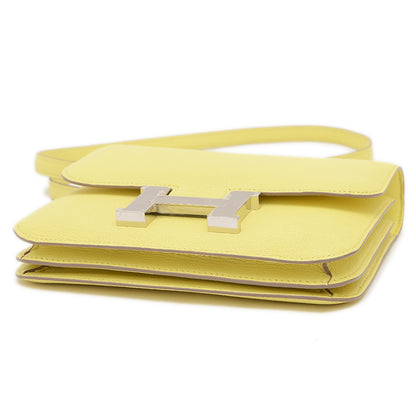 コンスタンス ミニ 18 ミロワール シェーブル リモンチェッロ シルバー金具 W刻印 ショルダーバッグ