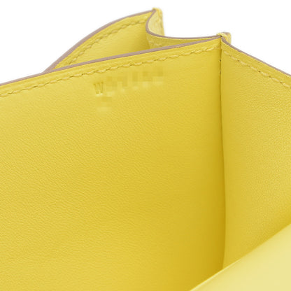 コンスタンス ミニ 18 ミロワール シェーブル リモンチェッロ シルバー金具 W刻印 ショルダーバッグ