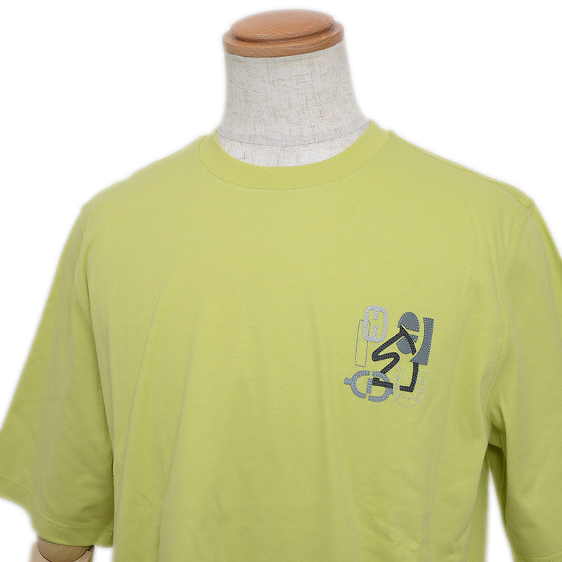 Tシャツ ミニパッチ Hパズル コットン グリーン メンズ Sサイズ 半袖Ｔシャツ