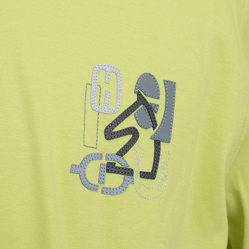 Tシャツ ミニパッチ Hパズル コットン グリーン メンズ Sサイズ 半袖Ｔシャツ