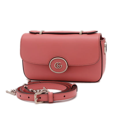 プチGG ミニ ショルダーバッグ レザー ピンク 739722 ショルダーバッグ