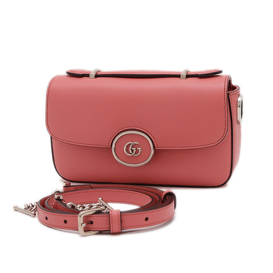 プチGG ミニ ショルダーバッグ レザー ピンク 739722 ショルダーバッグ