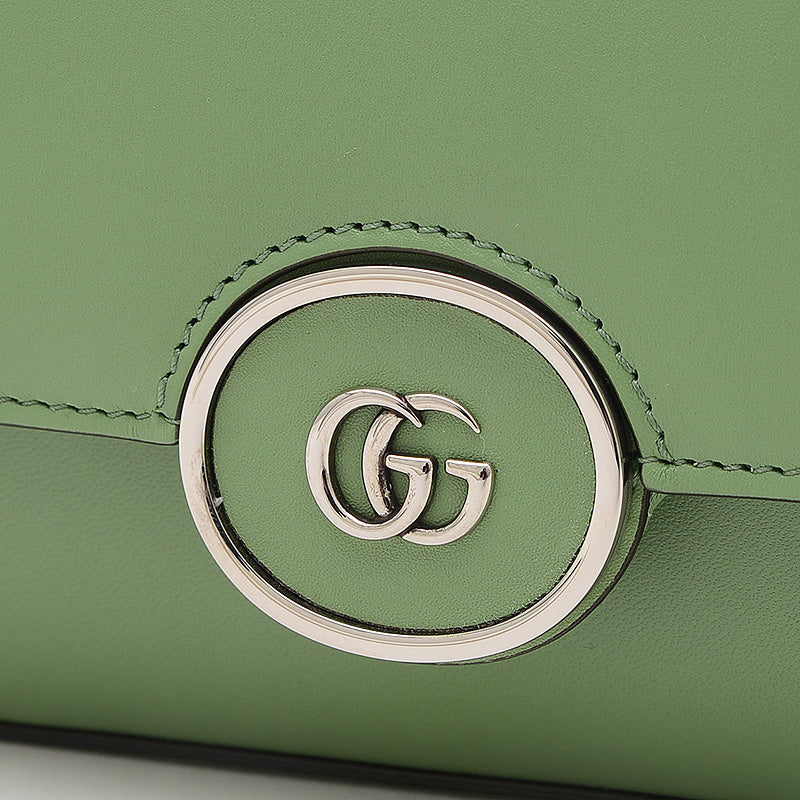 プチGG ミニ 2WAY ショルダーバッグ レザー グリーン 739722 ショルダーバッグ