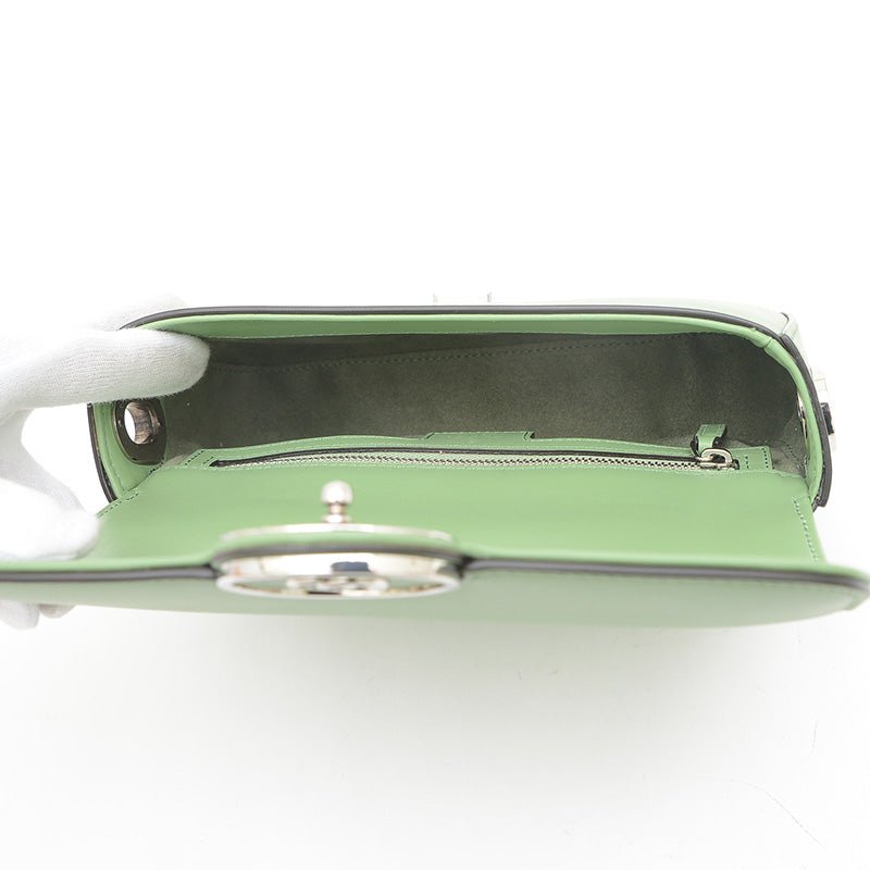 プチGG ミニ 2WAY ショルダーバッグ レザー グリーン 739722 ショルダーバッグ