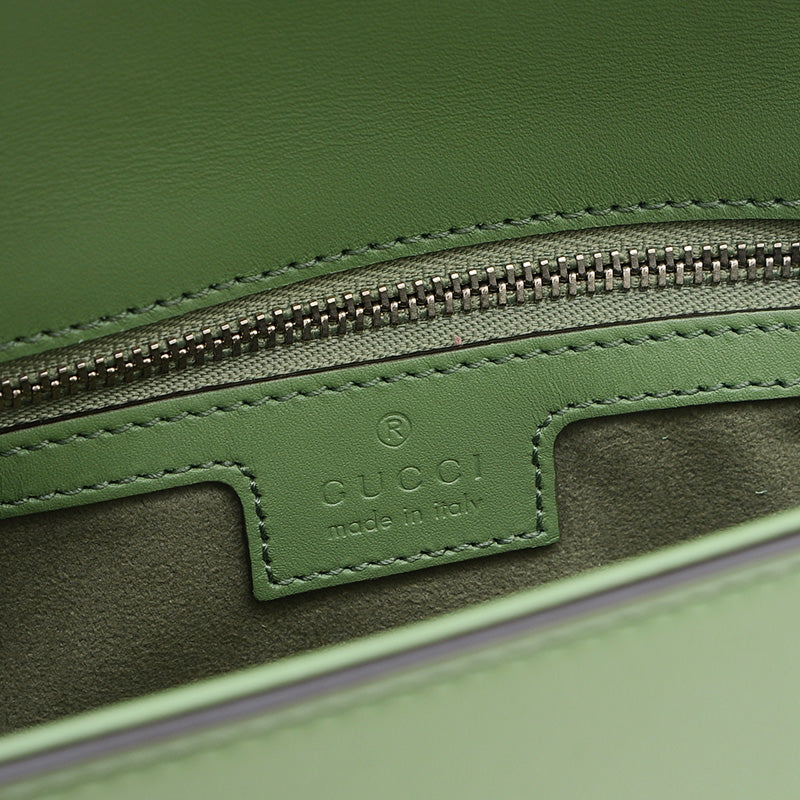 プチGG ミニ 2WAY ショルダーバッグ レザー グリーン 739722 ショルダーバッグ