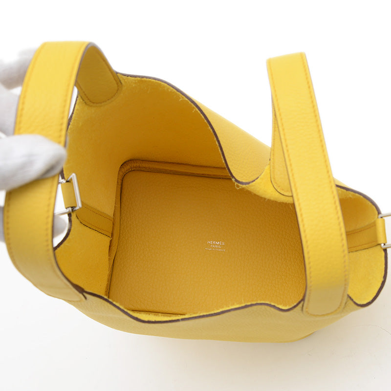 ピコタンロック PM 18 トリヨン サン シルバー金具 W刻印 ハンドバッグ