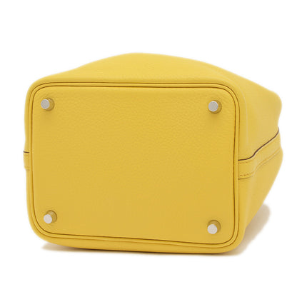 ピコタンロック PM 18 トリヨン サン シルバー金具 W刻印 ハンドバッグ