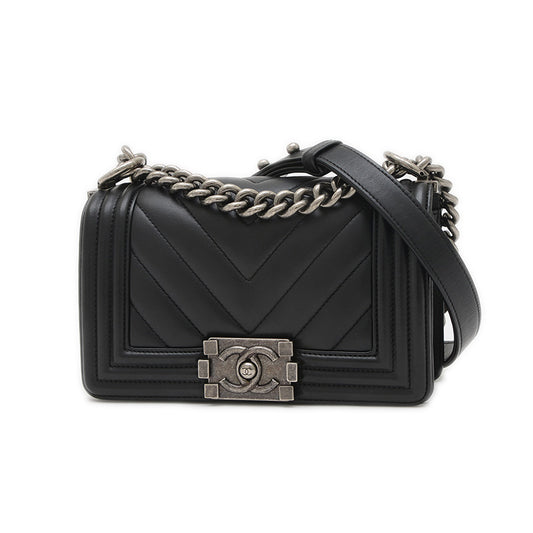 ボーイシャネル 20 チェーンショルダーバッグ ラムスキン ブラック A67085 ショルダーバッグ