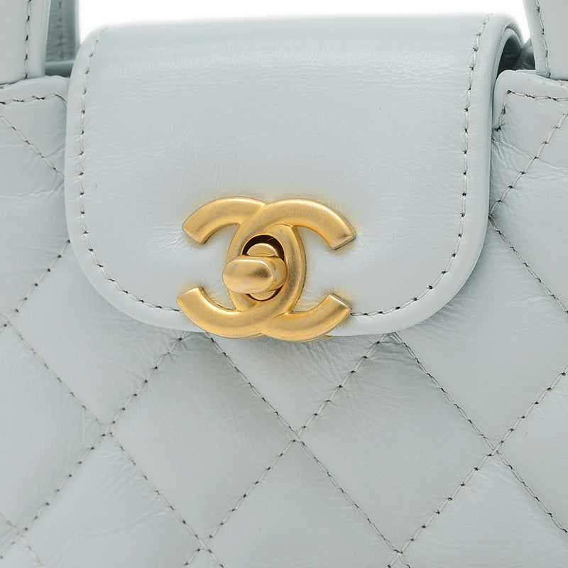 マトラッセ チェーンクラッチ 2WAYポーチ カーフスキン ブルー AP3435 ハンドバッグ