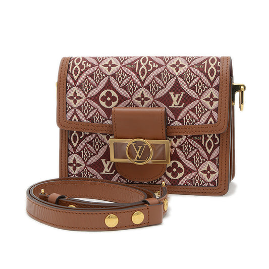 モノグラムジャガード ドーフィーヌミニ ショルダーバッグ ボルドー/ピンク M57172 ショルダーバッグ