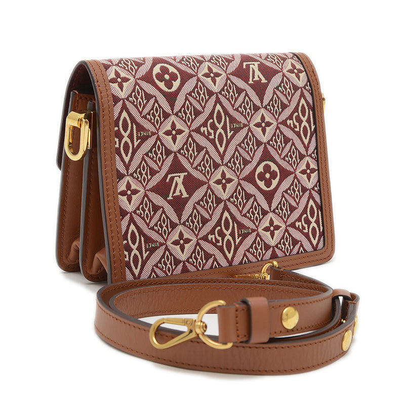 モノグラムジャガード ドーフィーヌミニ ショルダーバッグ ボルドー/ピンク M57172 ショルダーバッグ