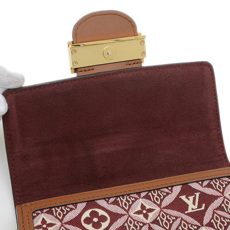 モノグラムジャガード ドーフィーヌミニ ショルダーバッグ ボルドー/ピンク M57172 ショルダーバッグ