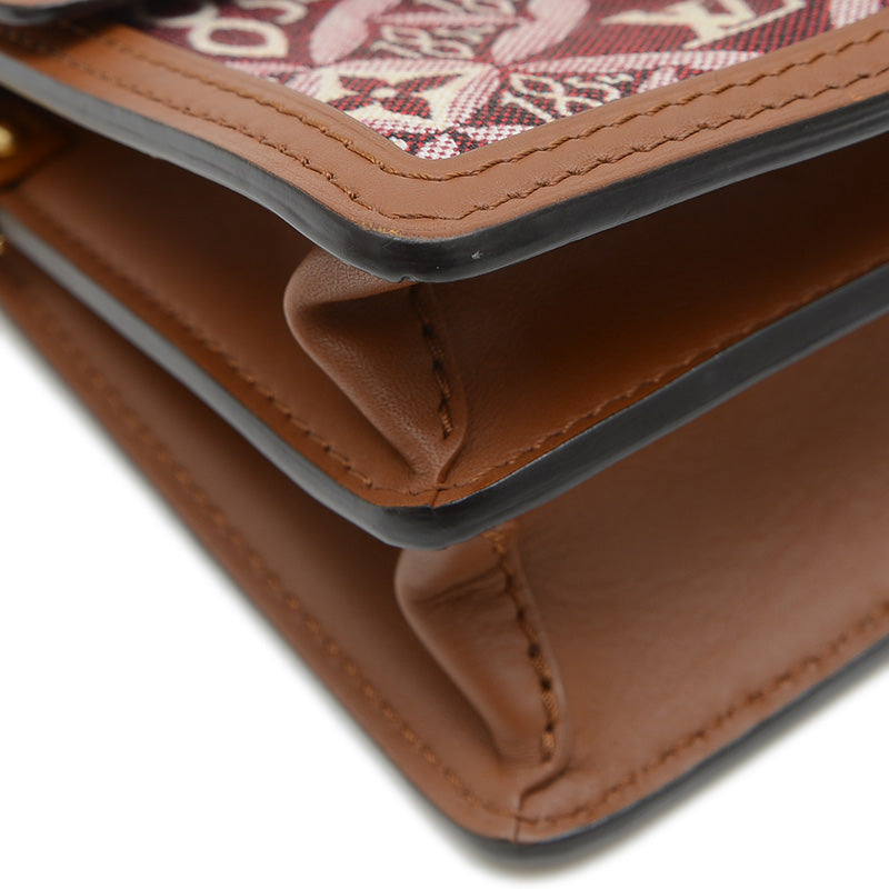 モノグラムジャガード ドーフィーヌミニ ショルダーバッグ ボルドー/ピンク M57172 ショルダーバッグ