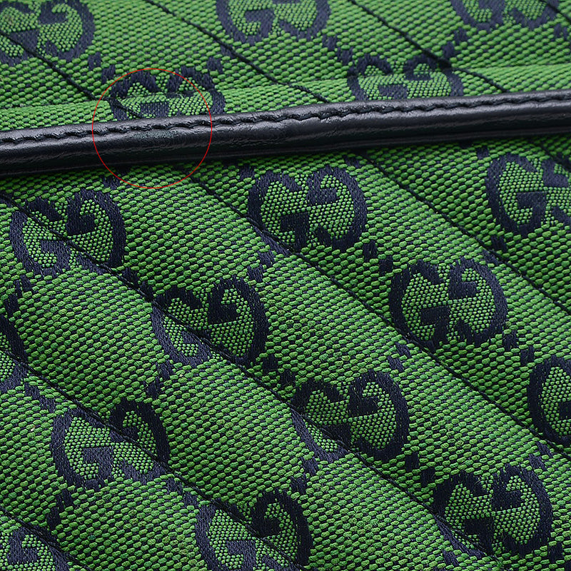 GGキャンバス スモール トップハンドル 2WAYバッグ グリーン 583571 ハンドバッグ