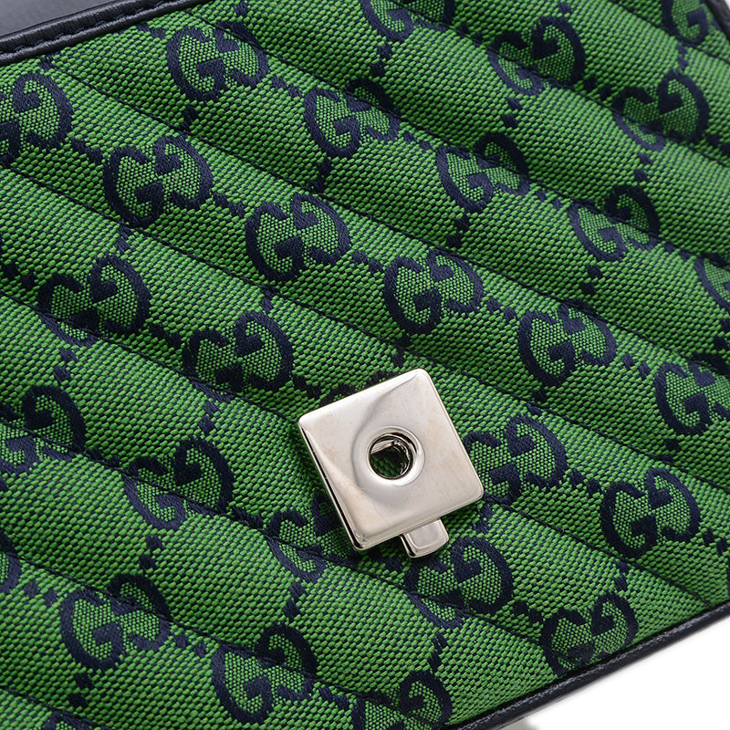 GGキャンバス スモール トップハンドル 2WAYバッグ グリーン 583571 ハンドバッグ