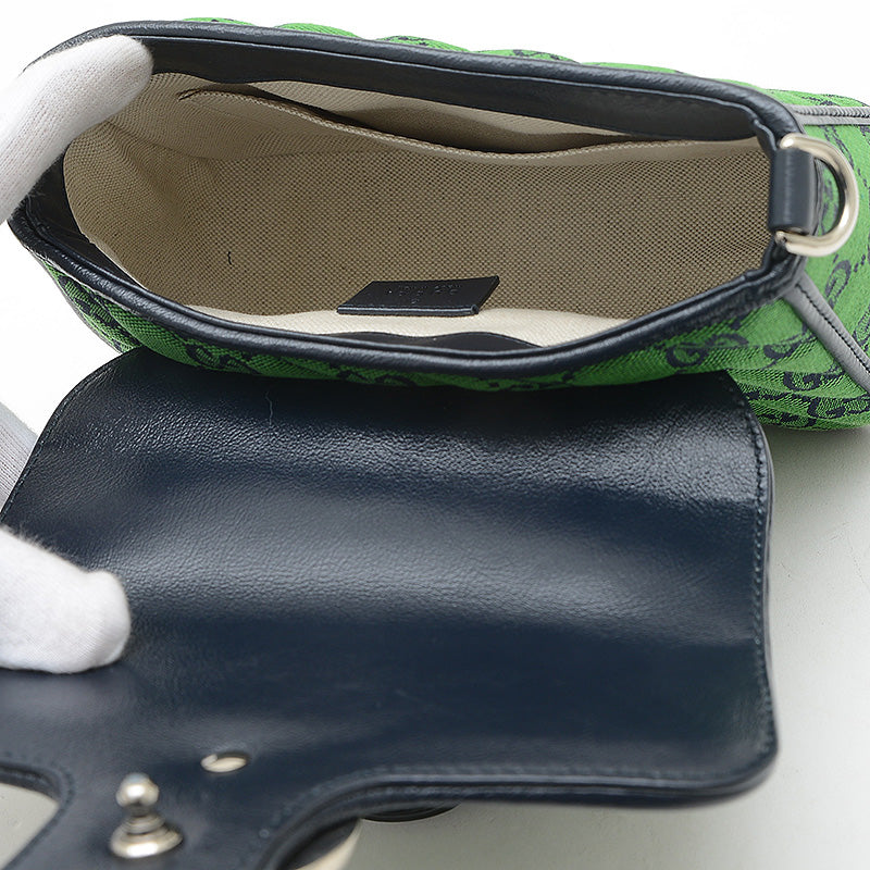 GGキャンバス スモール トップハンドル 2WAYバッグ グリーン 583571 ハンドバッグ