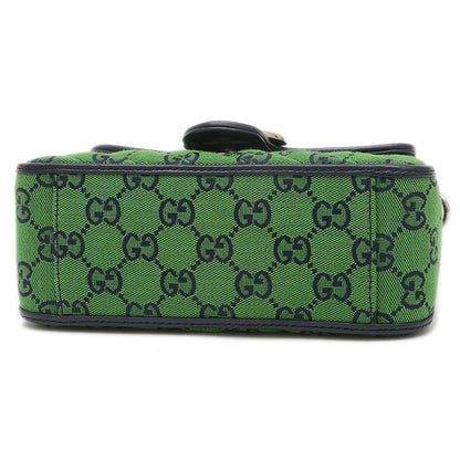 GGキャンバス スモール トップハンドル 2WAYバッグ グリーン 583571 ハンドバッグ