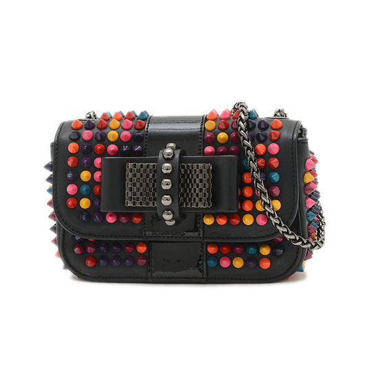 スウィートチャリティ スタッズ チェーンショルダーバッグ ブラック/マルチカラー ショルダーバッグ