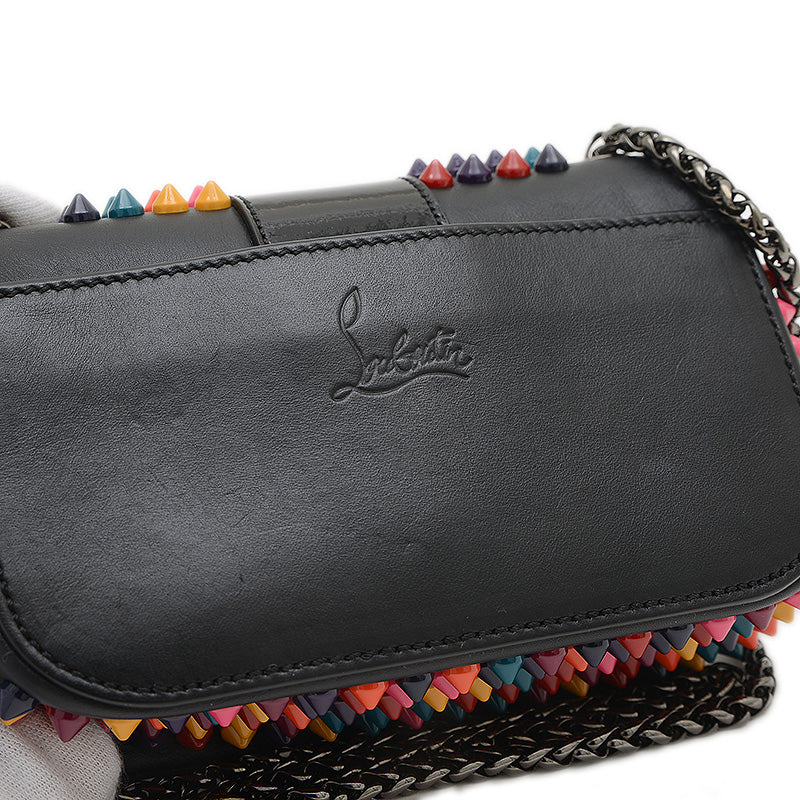 スウィートチャリティ スタッズ チェーンショルダーバッグ ブラック/マルチカラー ショルダーバッグ
