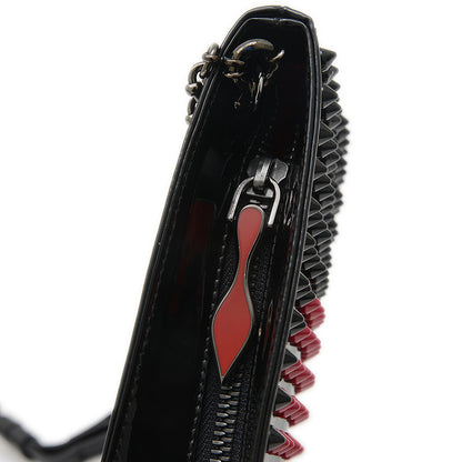 ルビポッシュ バレンタイン 2WAYバッグ スタッズ パテントレザー ブラック/ピンク ショルダーバッグ