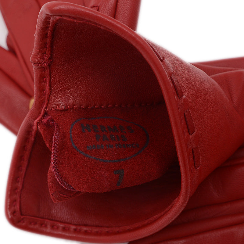 グローブ 手袋 レザー レッド　7サイズ 手袋