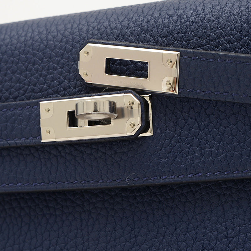 ケリー25 内縫い トゴ ブルーアンクル シルバー金具 B刻印 ハンドバッグ