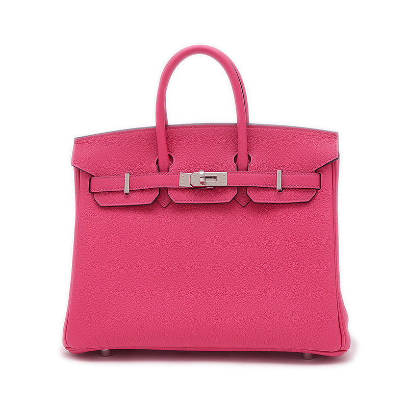 バーキン25 トゴ ローズメキシコ シルバー金具 K刻印 ハンドバッグ