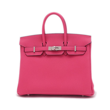 バーキン25 トゴ ローズメキシコ シルバー金具 K刻印 ハンドバッグ