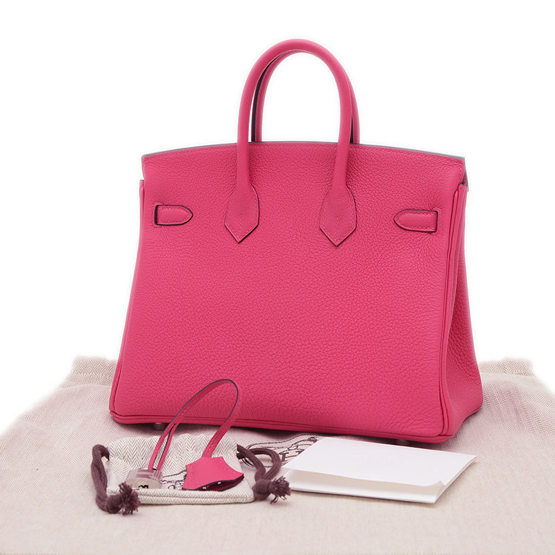 バーキン25 トゴ ローズメキシコ シルバー金具 K刻印 ハンドバッグ