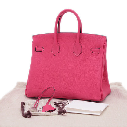 バーキン25 トゴ ローズメキシコ シルバー金具 K刻印 ハンドバッグ