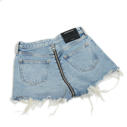 デニムショートパンツ コットン ブルー レディース 25サイズ ショートパンツ