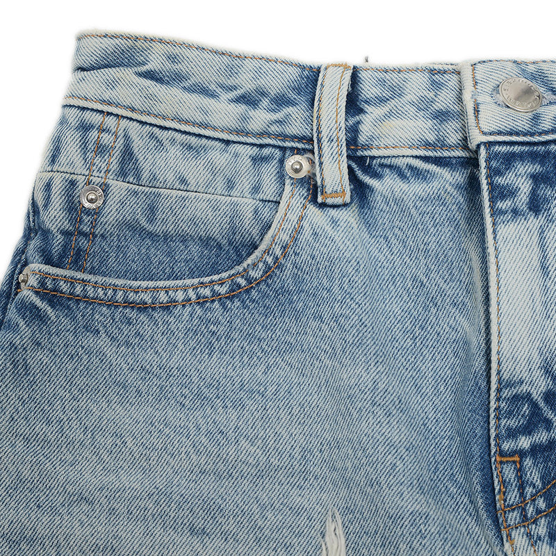 デニムショートパンツ コットン ブルー レディース 25サイズ ショートパンツ