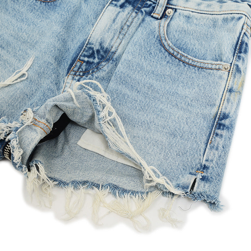 デニムショートパンツ コットン ブルー レディース 25サイズ ショートパンツ