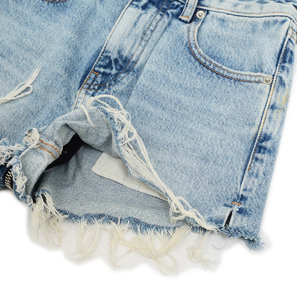 デニムショートパンツ コットン ブルー レディース 25サイズ ショートパンツ