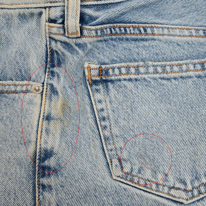 デニムショートパンツ コットン ブルー レディース 25サイズ ショートパンツ