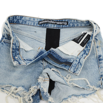 デニムショートパンツ コットン ブルー レディース 25サイズ ショートパンツ