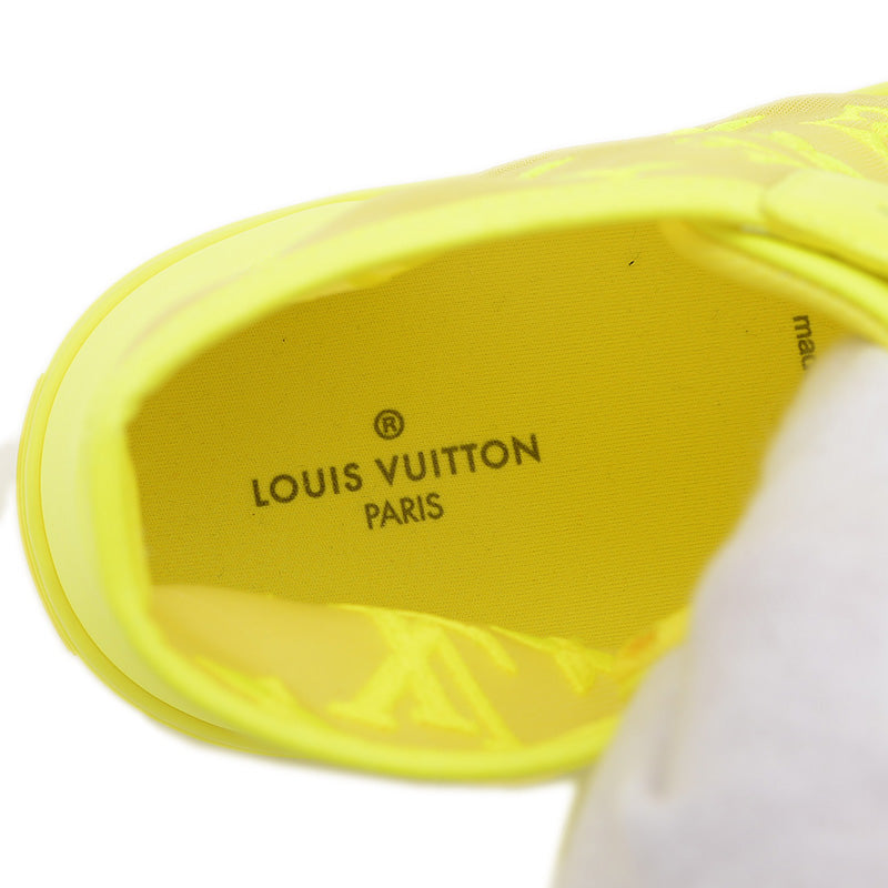 タトゥー ライン スニーカー ハイカット ナイロン イエロー メンズ 7サイズ スニーカー