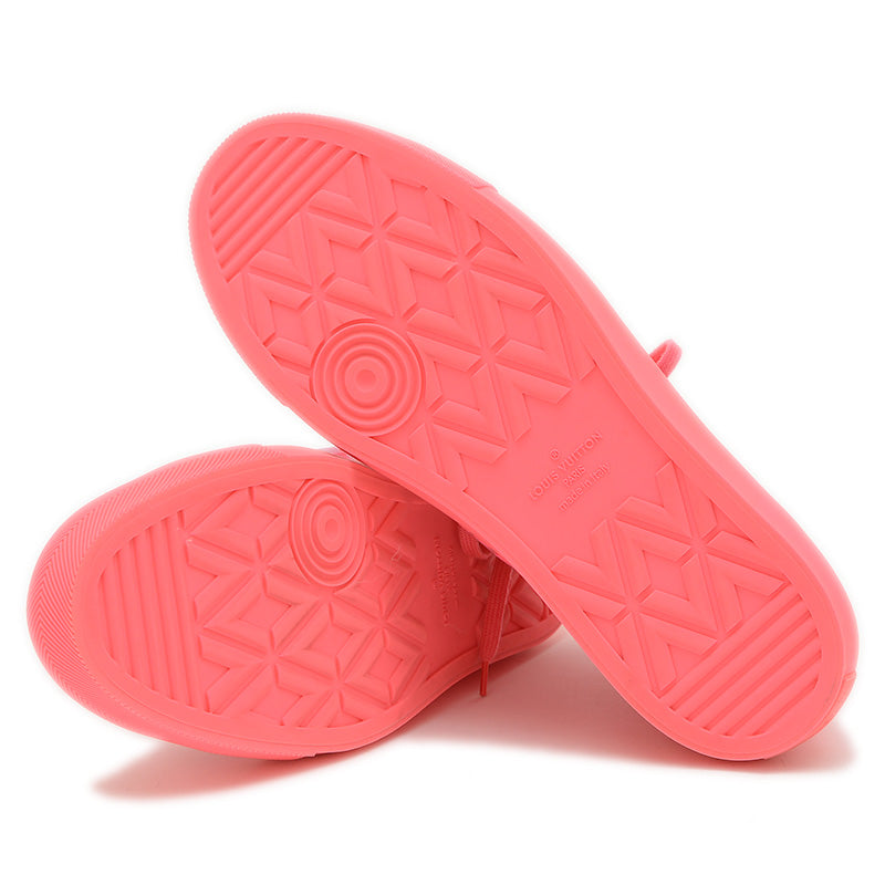 タトゥー ライン スニーカー ハイカット ナイロン ピンク メンズ 7サイズ スニーカー