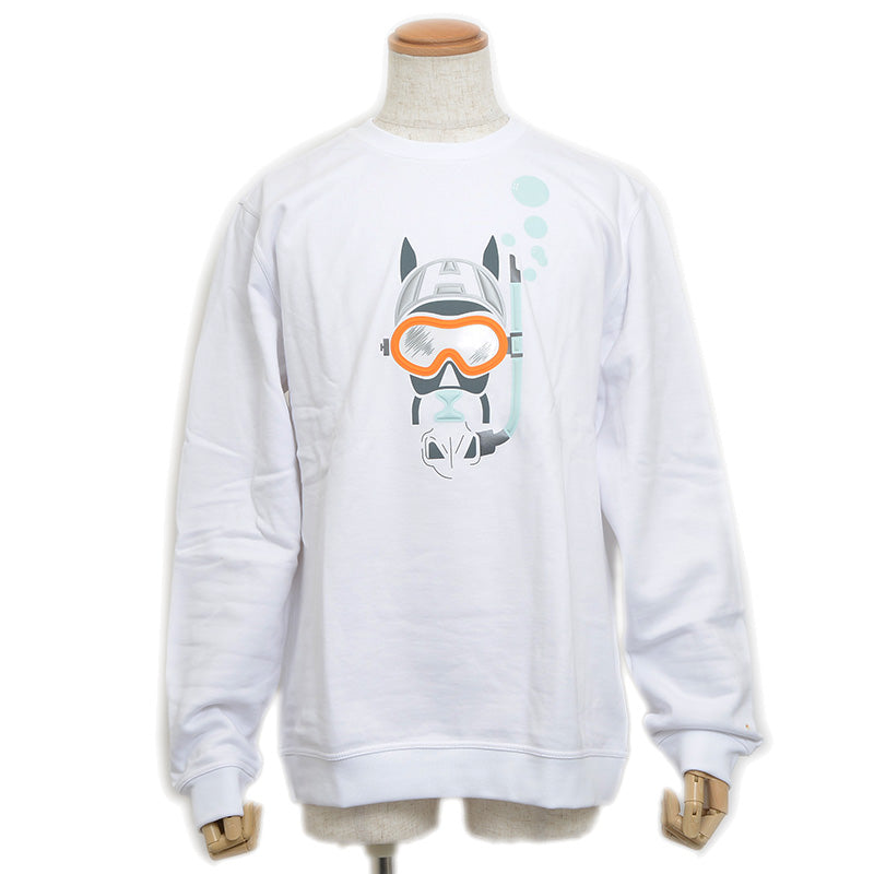 トレーナー ロゴ コットン ホワイト メンズ XLサイズ スウェット