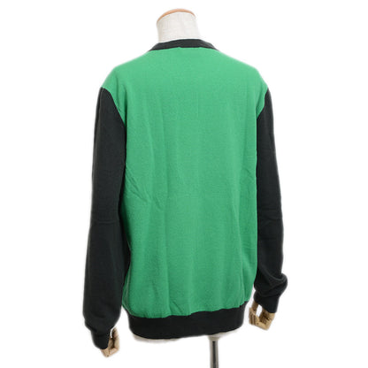 セーター カシミヤ グレー/グリーン メンズ XLサイズ ニット