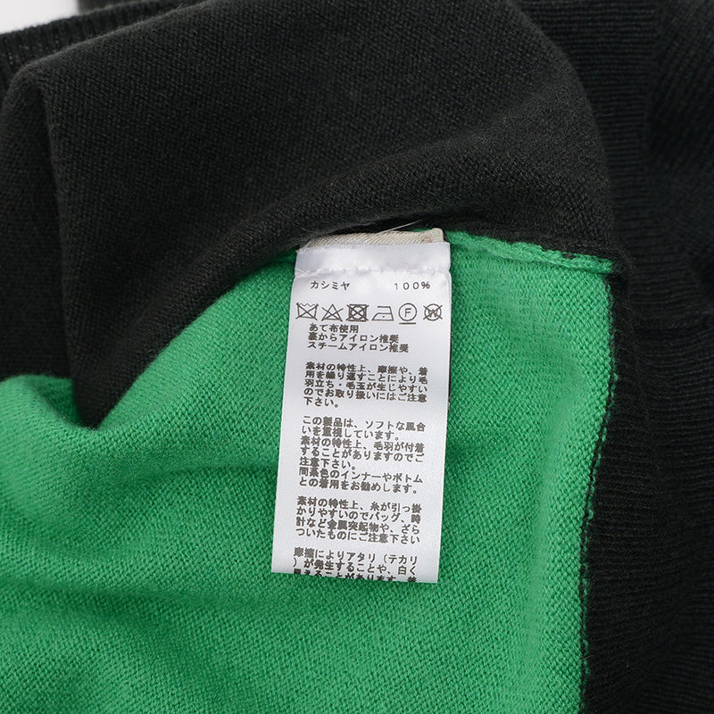 セーター カシミヤ グレー/グリーン メンズ XLサイズ ニット