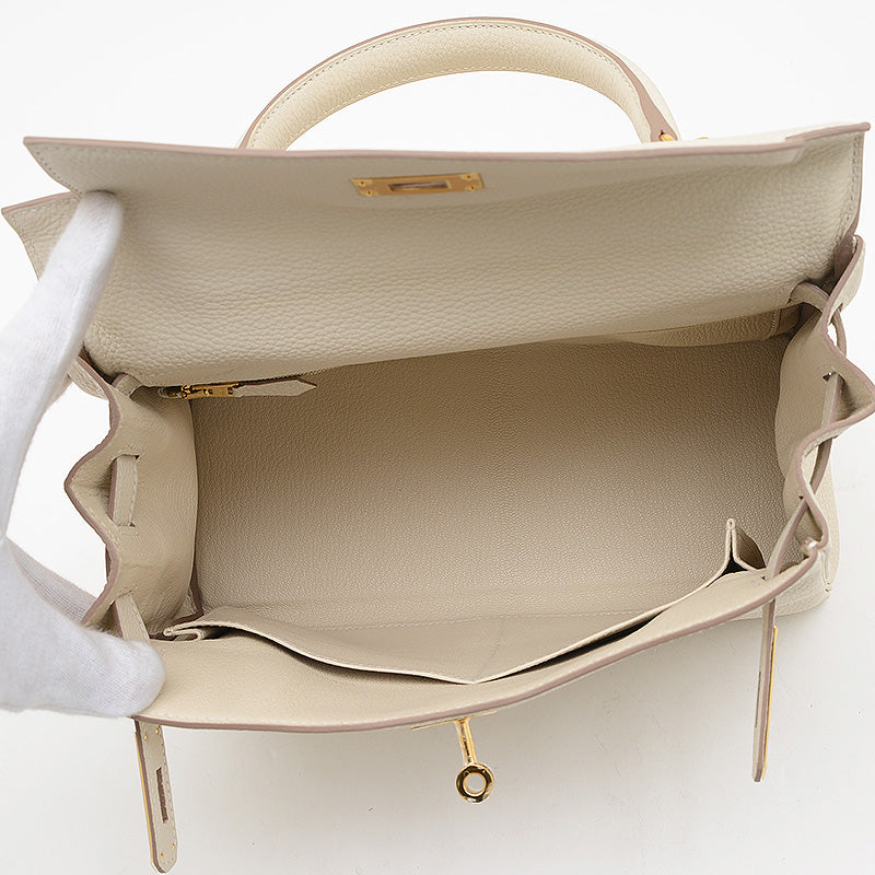 ケリー28 内縫い トゴ クレ ゴールド金具 W刻印 ハンドバッグ