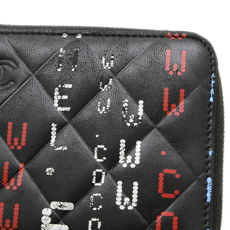 タイポグラフィー マトラッセ ラウンドファスナー 長財布 ラムスキン A82655 長財布