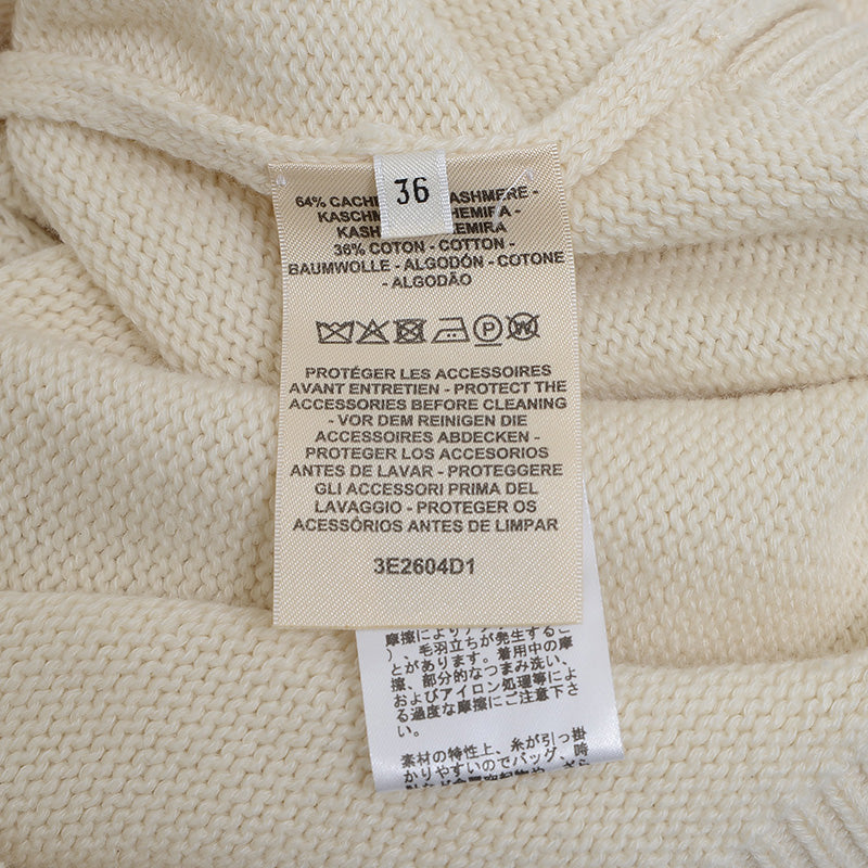 ニット トップス カシミヤ混 セリエ アイボリー レディース 36サイズ ニット