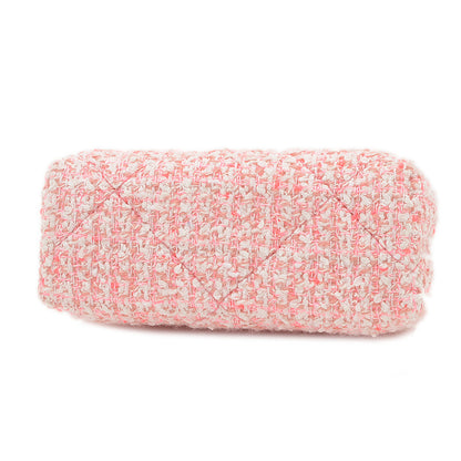 ココマーク がま口 チェーンショルダーバッグ ツイード ピンク ゴールド金具 ショルダーバッグ